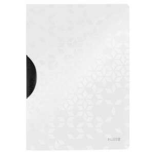 LEITZ A4 white 'Wow ColorClip' folder with black clip - File folder