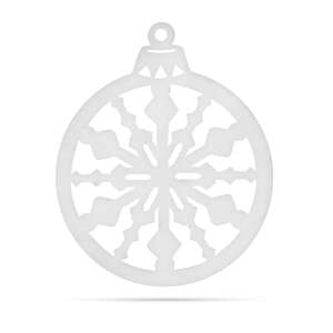 Ornament de Crăciun alb cu model de fulg de nea, 36,5 x 44 cm, Karácsonyi dekor - gömbdísz - Nonbrand Decorațiuni de Crăciun