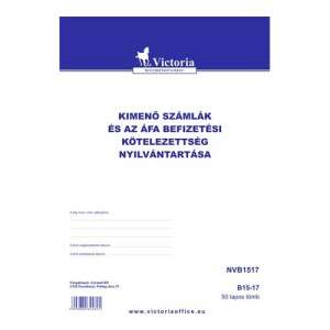 Kimenő számlák és az ÁFA befizetési kötelezettség nyilvántartása 3 Áfá-s 240x340 mm 50 lapos B.15-17