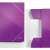 LEITZ Wow A4 elastic folder, 15mm spine, purple, open