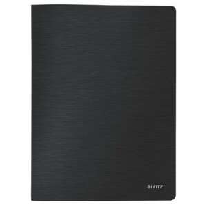 LEITZ Style A4 Presentation Folder, Satin Black, 20 Pockets - Presentation folder
