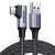 UGREEN US385 USB-A to USB-C right angle cable, black, 1m