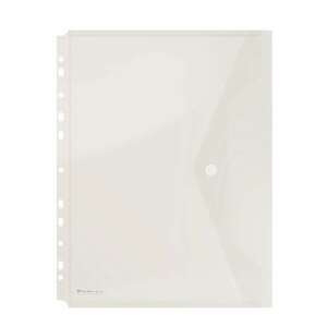 Donau A4 clear plastic document protector with button closure - Office Supplie & Stationery