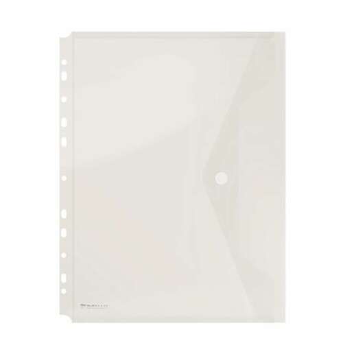 Donau A4 clear plastic document protector with button closure
