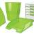 LEITZ Wow green plastic desk organizer set, includes letter tray, pen holder, and file organizer