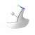 Side view of Delux M618C Vertical Wireless Mouse, White, RGB Backlit, 2.4G, 1600DPI