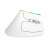 Side view of Delux M618C Vertical Wireless Mouse, White, RGB Backlit, 2.4G, 1600DPI