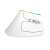 Side view of Delux M618C Vertical Wireless Mouse, White, RGB Backlit, 2.4G, 1600DPI