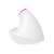 Side view of Delux M618C Vertical Wireless Mouse, White, RGB Backlit, 2.4G, 1600DPI