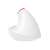 Side view of Delux M618C Vertical Wireless Mouse, White, RGB Backlit, 2.4G, 1600DPI