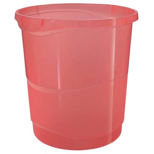 Esselte Colour Breeze 14L transparent coral trash can