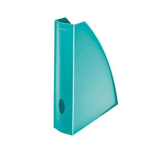 LEITZ Magazine File, turquoise, 60mm, open front, for organizing magazines, brochures, and documents