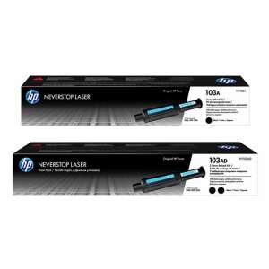 HP Neverstop Laser 103AD Black Toner Refill Kit, Original HP Toner, Dual Pack - Printer & scanner