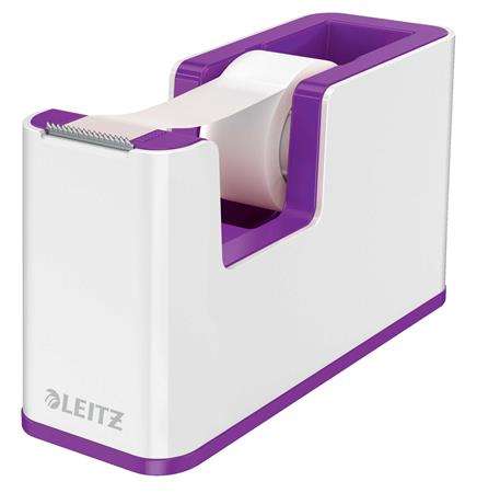 Distribuitor de bandă adezivă LEITZ, de masă, umplut, LEITZ "Wow", alb-violet