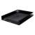 LEITZ Duo black plastic letter tray, A4 size, for organizing documents, papers, and folders