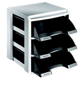 Modul Leitz cu trei rafturi PLUS, negru (ES2522) 31564477 - Birouri