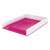 LEITZ Wow pink and white plastic letter tray