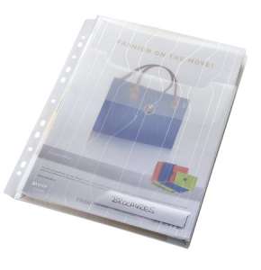 LEITZ Genotherm A4 folder with flap, clear, 200 micron, for brochures, documents, and papers - Document wallet