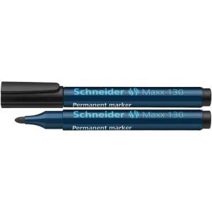Marker permanent negru Schneider Maxx 130, 1-3 mm, vârf conic - Markere