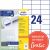 Avery Zweckform 3474 universal label with free label creator offer, 70x37mm, 24 labels per sheet