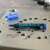 Schneider Maxx 130 permanent marker, blue, 1-3mm chisel tip, writing on a metal surface