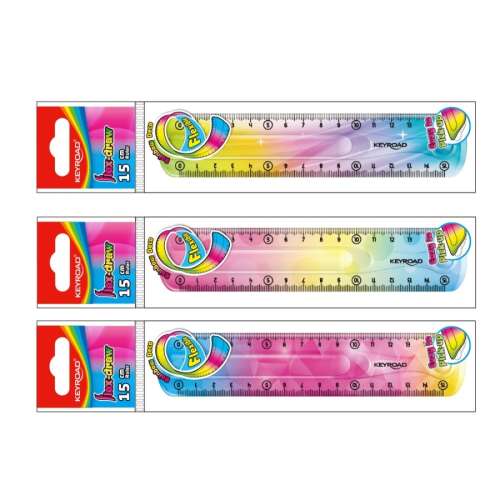 Keyroad Flex Draw 15cm flexible ruler with rainbow color gradient