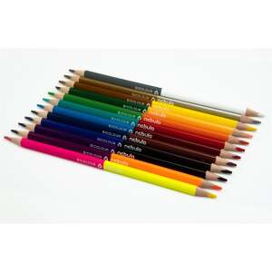 Nebulo Bicolour Triangular Colored Pencils, 12 pencils with 24 colors - Pen & Pencil