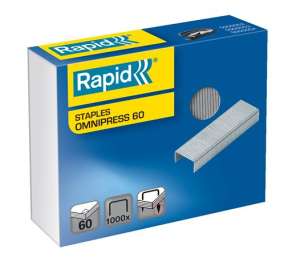 Rapid Omnipress 60 staples, 1000 staples per box, 60 sheet capacity - Rapid Staple