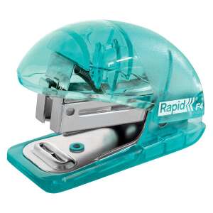 Rapid F4 mini tűzőgép, kék, átlátszó, 10 lap kapacitás - Rapid