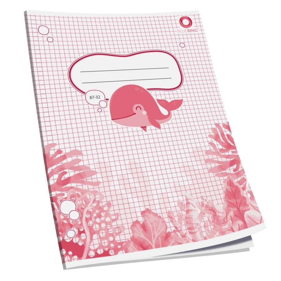 Füzet A4, 32lap, kockás 87-32 Bálnás Bluering®