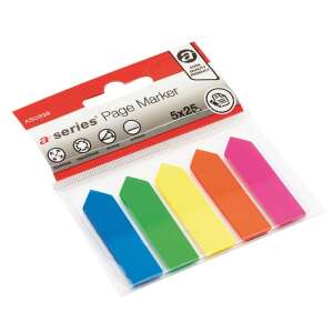 a-series oldaljelölő, 5 csomag 25 darabos nyíl alakú ragadós cetli, kék, zöld, sárga, rózsaszín, narancssárga - A-series