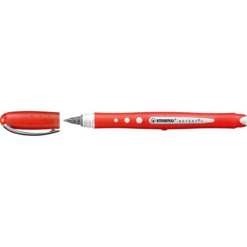 STABILO Worker+ Colorful red rollerball pen, 0.5mm