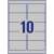 Label tag, 96x50,8mm, 20 sheets 10 tags/sheet industrial silver polyester Avery 65266366