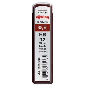 Rotring Tikky 0,5 mm HB ceruzabél, 12 db-os csomag - ROtring