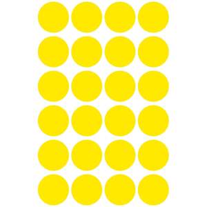 Avery Zweckform Sárga Kerek Etikett Címkék, 18mm - Avery