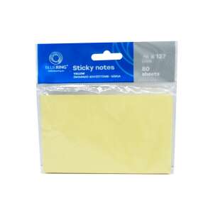 Bluering öntapadó jegyzettömb, sárga, 80 lap, 76x127mm - Jegyzettömb