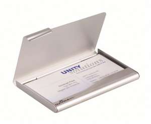 DURABLE metal business card holder, silver, 20 cards - Dressing Accessory