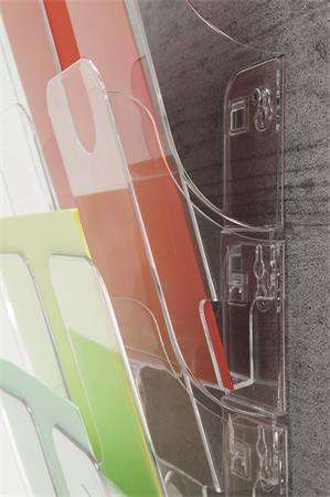 DURABLE FLEXIPLUS 6 A4 Wall Mounted Brochure Holder, Clear