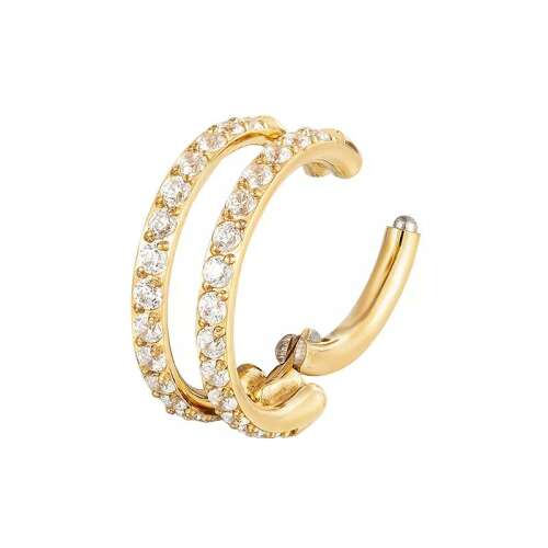 Csuklós titán dupla karika - kősorral (arany szín) 58669020