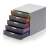 DURABLE Ablageschrank, Kunststoff, 5 Schubladen, DURABLE "VARICOLOR® 5", grau 123215364