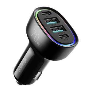 Joyroom Autoladegerät, 70W, 2x USB-C, 2x USB, schwarz (JR-CL29)