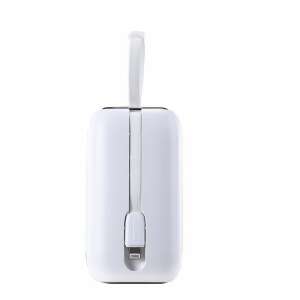 Joyroom Colorful Series JR-L012 10000mAh power bank with built-in Lightning cable, white - Joyroom External Battery & Power Bank