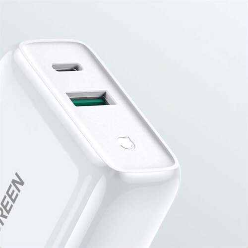 Ugreen 36W nabíjačka do zásuvky USB-C a USB, biela