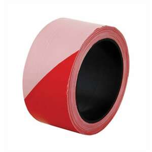 Jelzőszalag - Piros-Fehér - 50mm x 100m