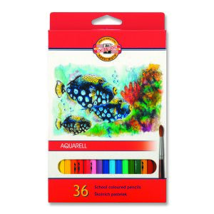 Koh-I-Noor Mondeluz Aquarell 36 Buntstifte Set für Aquarellmalerei - Stifte & Bleistifte
