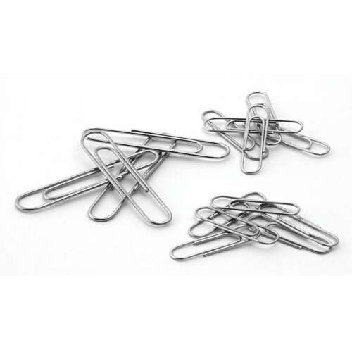 Gemkapocs 33 mm, nickel-plated metal, 100 pieces per box