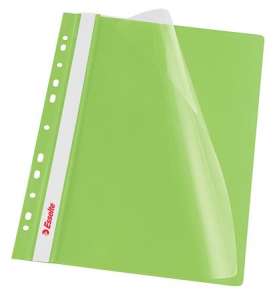 Esselte A4 green polypropylene report cover with clear front pocket - File folder