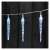 LED icicle lights, 10 icicles, 1.35m long, cool white, indoor use, timer, Emos