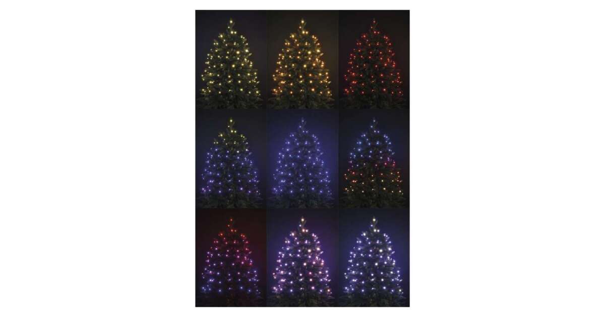 LED Christmas light string, 12 m, outdoor and indoor, RGB, remote control,  programs, timer (D4AA03)