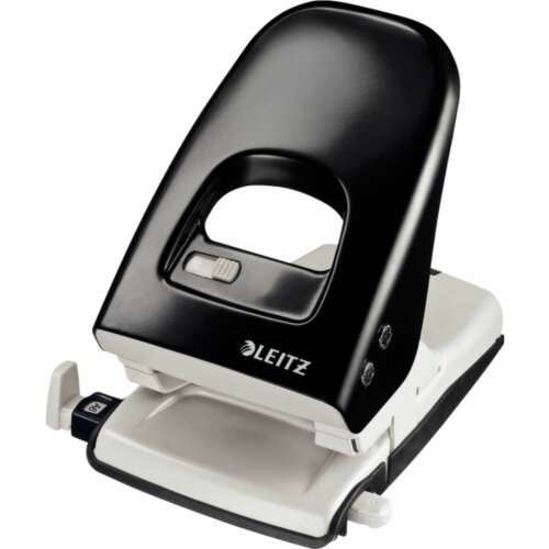 Leitz Nexxt 5138 black heavy-duty paper punch, 40 sheets capacity